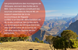 Le saviez-vous? ‎‎Les précipitations des montagnes de l'Ethiopie viennent des forêts de la RDC.